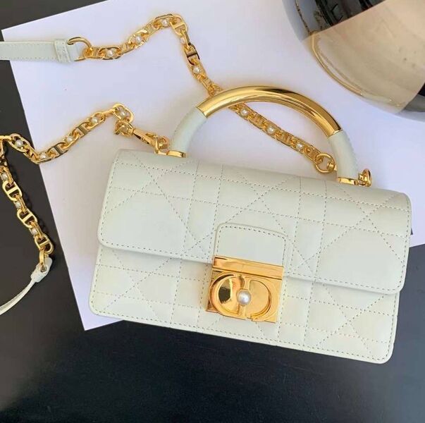 Сумка Christian Dior женский кожа белый 163119