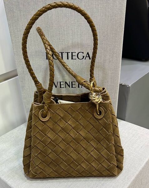 Сумка Bottega Veneta женский замша болотный 179319