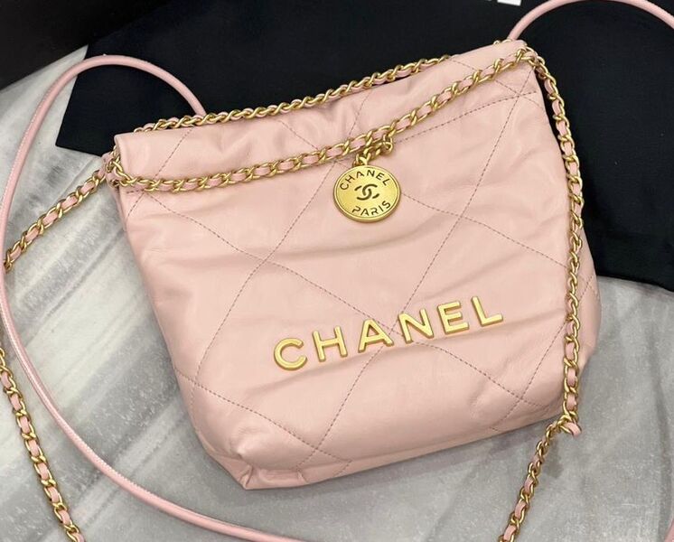 Сумка Chanel 22 женский кожа розовый 109428
