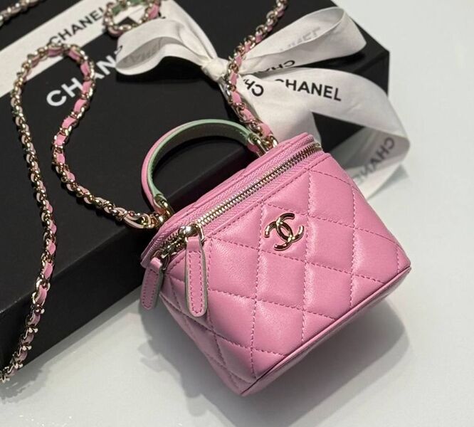 Сумка Chanel женский кожа розовый 190907