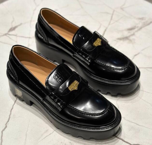 Лоферы Miu Miu женский кожа черный 166239