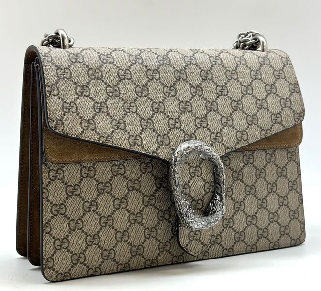 Сумка Gucci женский текстиль бежевый 98544