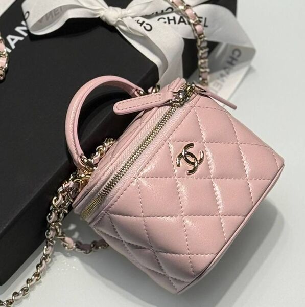 Сумка Chanel женский кожа розовый 190909