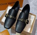 Лоферы Louis Vuitton женский кожа черный,серебристый 105369