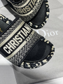 Шлепки Christian Dior женский текстиль черный 88374-3