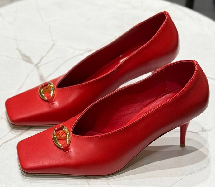 Туфли Valentino женский кожа бордовый 172767
