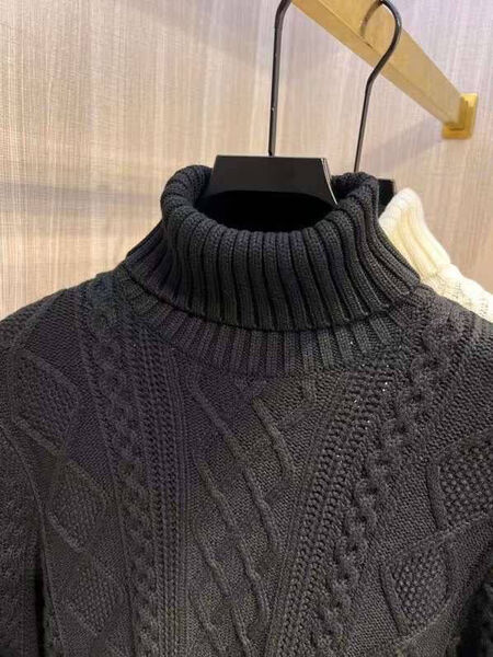 Мужской свитер Burberry мужской вязаная ткань черный 130924-4