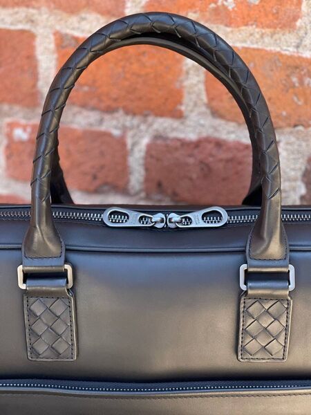 Мужской портфель Bottega Veneta мужской кожа черный 52032-3