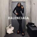 Туфли Balenciaga женский кожа черный 137699-5