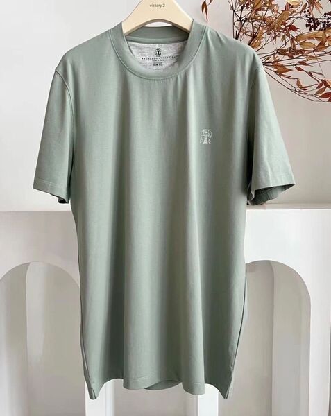 Мужская футболка Brunello Cucinelli мужской болотный 114378