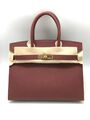 Сумка Hermès Birkin 30 женский кожа бордовый 75321-2