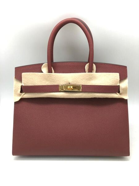 Сумка Hermès Birkin 30 женский кожа бордовый 75321-2