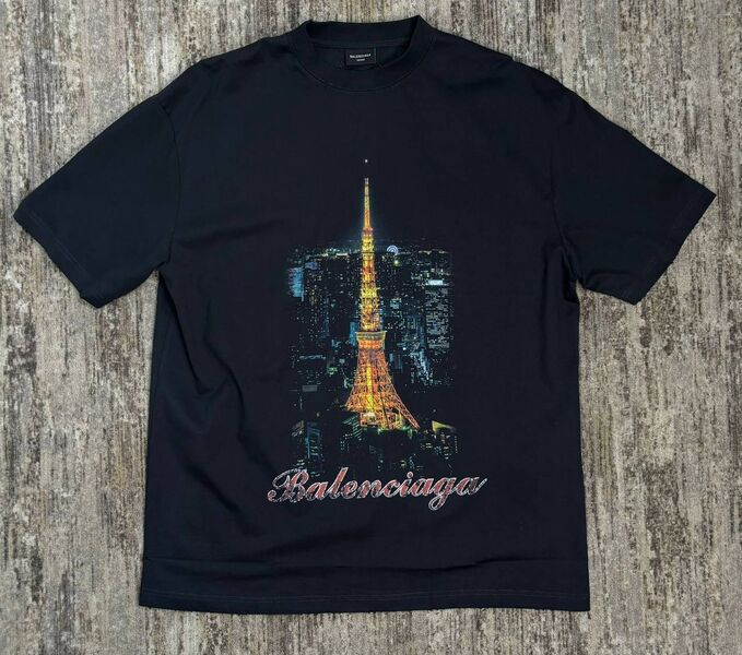 Мужская футболка Balenciaga мужской черный 153383
