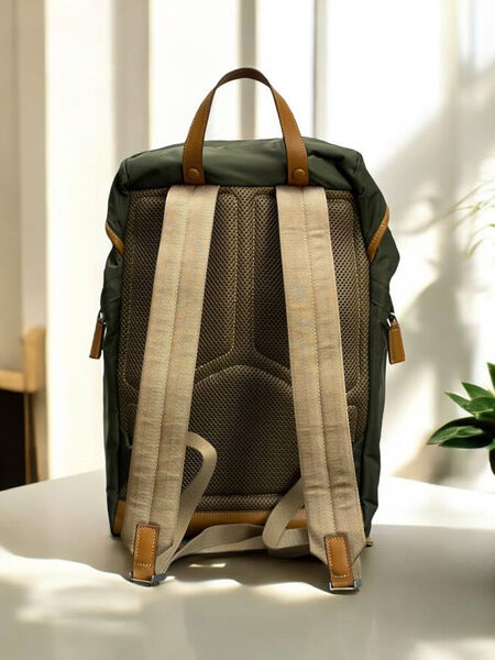 Мужской рюкзак Prada мужской нейлон болотный 167088-3