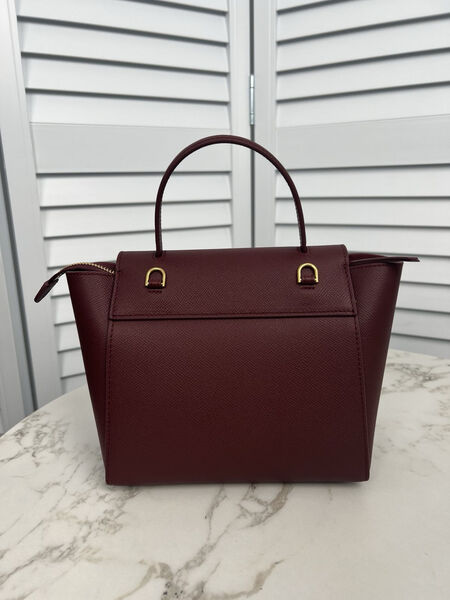 Сумка Celine Belt Nano женский кожа бордовый 141852-3
