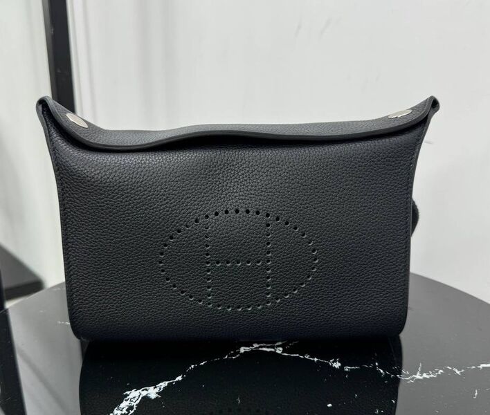 Мужская сумка мессенджер Hermès мужской кожа черный 195554