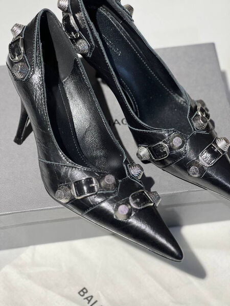 Туфли Balenciaga женский кожа черный 99084-3