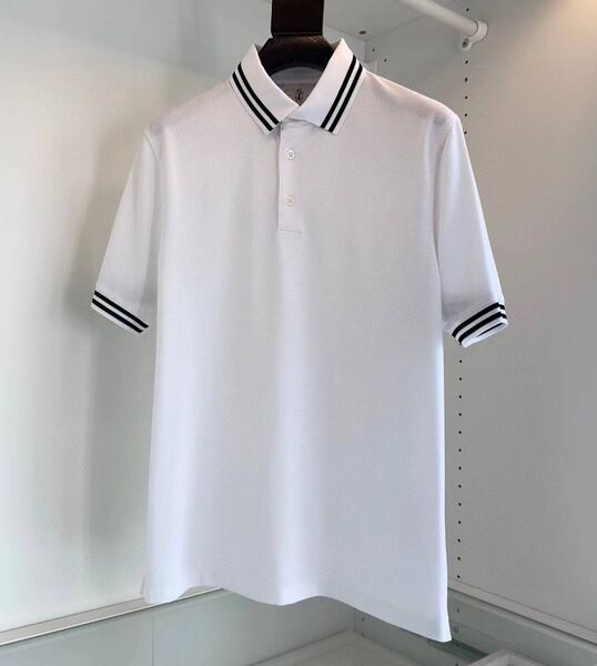 Мужское поло Brunello Cucinelli мужской молочный 142543