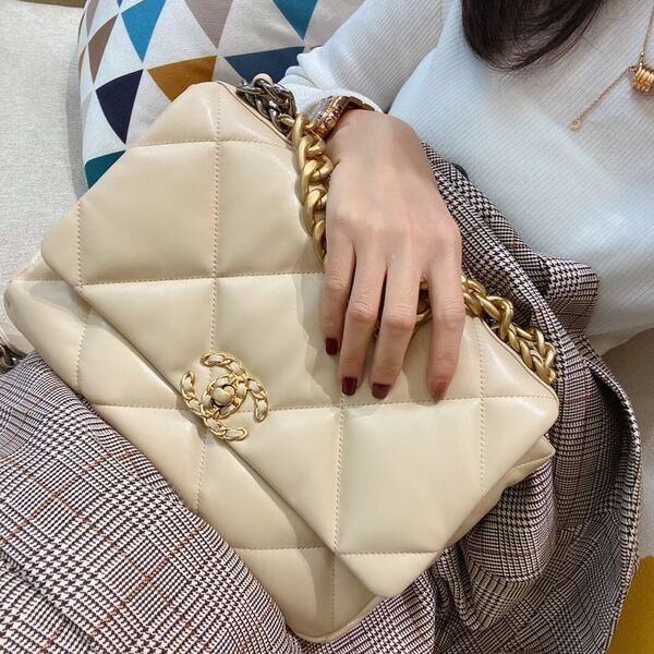 Сумка Chanel (30 см) женский кожа бежевый 73561-9