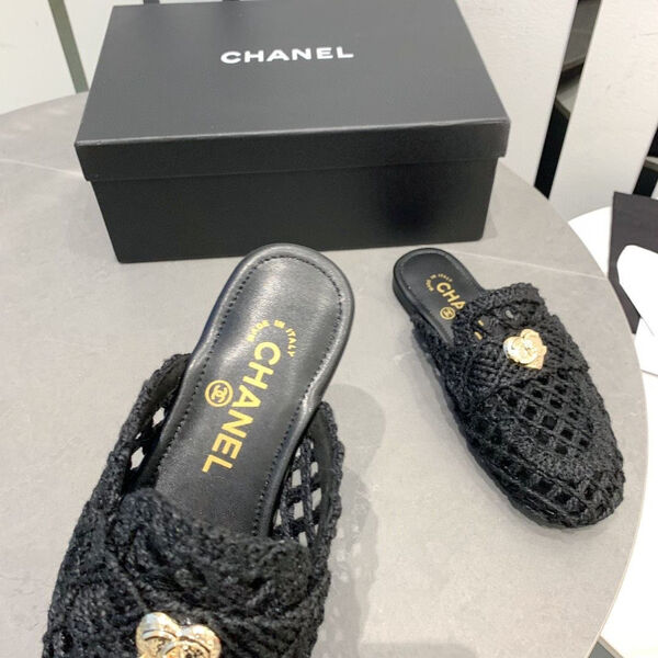 Сабо Chanel женский черный 114024-3