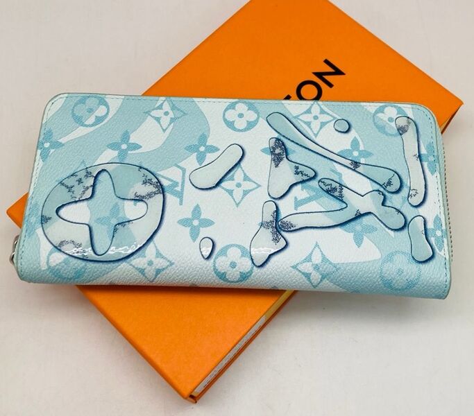 Кошелек Louis Vuitton женский кожа бирюзовый 138715
