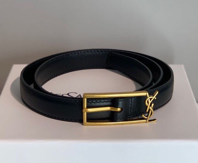 Женский ремень Saint Laurent женский кожа черный 93410