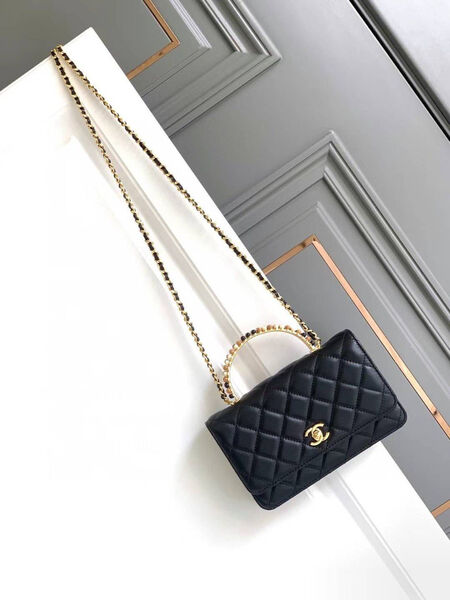 Сумка Chanel женский кожа черный 123260-2
