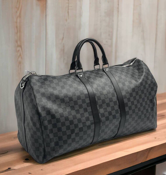 Дорожная сумка Louis Vuitton мужской кожа черный 150107-3