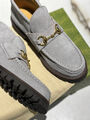 Ботинки Gucci женский замша графитовый 166998-3