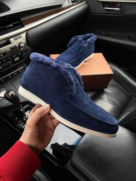 Мужские лоферы Loro Piana мужской синий 45072-5