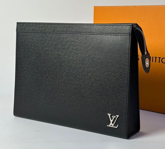 Мужской клатч Louis Vuitton мужской кожа черный 110748