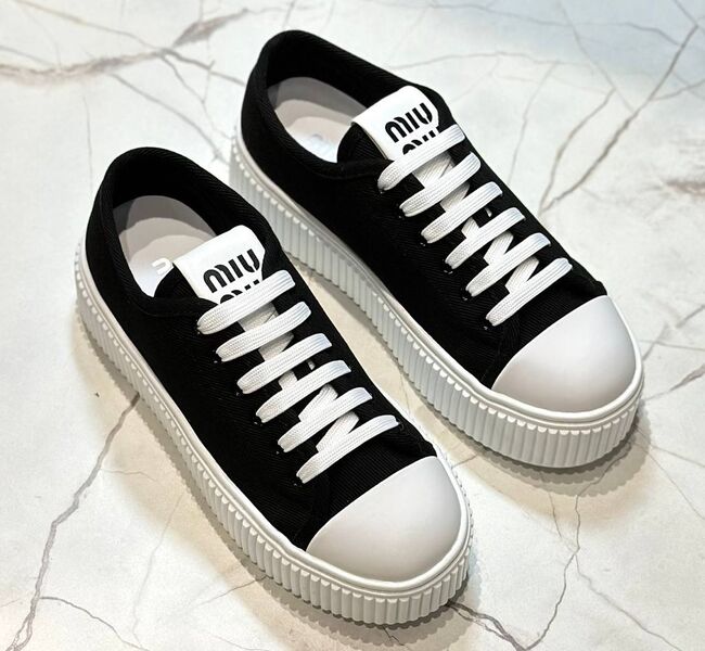 Кеды Miu Miu женский текстиль черный 149490