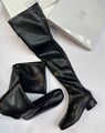 Сапоги ботфорты Maison Margiela женский кожа chèvre черный,серебристый 168785