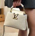 Сумка Louis Vuitton Capucines женский кожа белый 156135-1