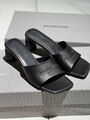 Шлепки Balenciaga женский кожа черный 150831-4