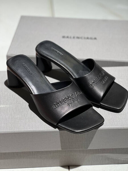 Шлепки Balenciaga женский кожа черный 150831-4