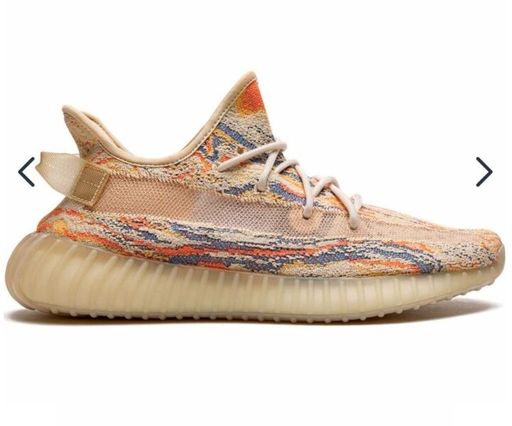 Мужские кроссовки Adidas Yeezy Boost мужской текстиль оранжевый 140885