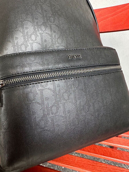 Мужской рюкзак Christian Dior мужской кожа черный 121336-3