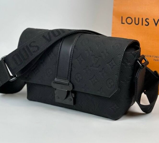 Мужская сумка мессенджер Louis Vuitton мужской кожа черный 147914