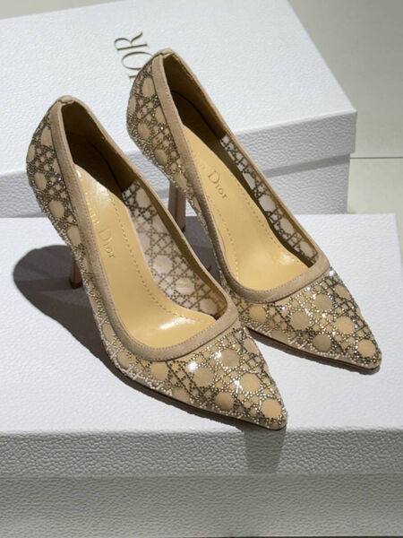Туфли Christian Dior женский сетка бежевый 172725