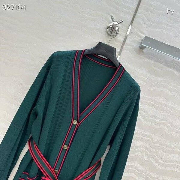 Кардиган Gucci женский вязаная ткань болотный 192333-3