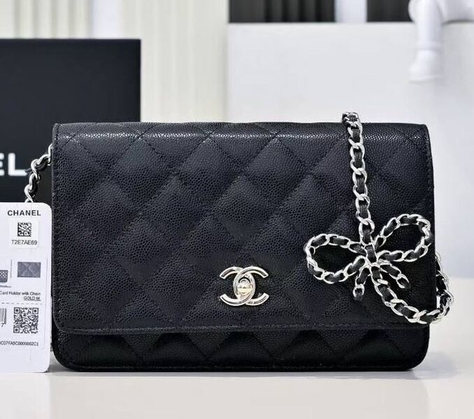 Сумка Chanel женский кожа черный 174288