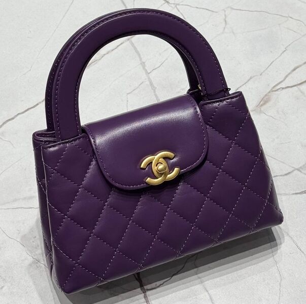 Сумка Chanel женский кожа фиолетовый 175199