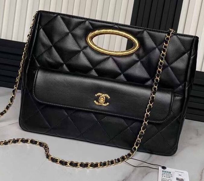Сумка Chanel женский кожа черный 170455