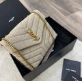 Сумка Saint Laurent женский ткань бежевый 77414-2