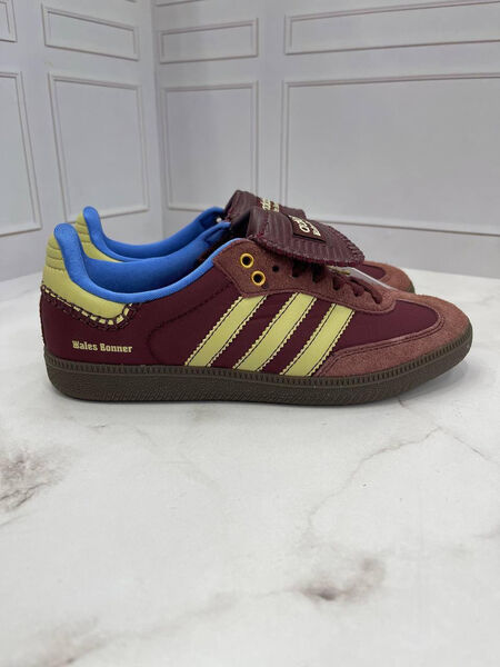 Кеды Adidas & Wales Bonner женский замша бордовый 143541-2