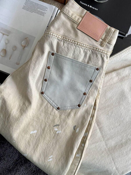 Джинсы Acne Studios женский бежевый 195109-6