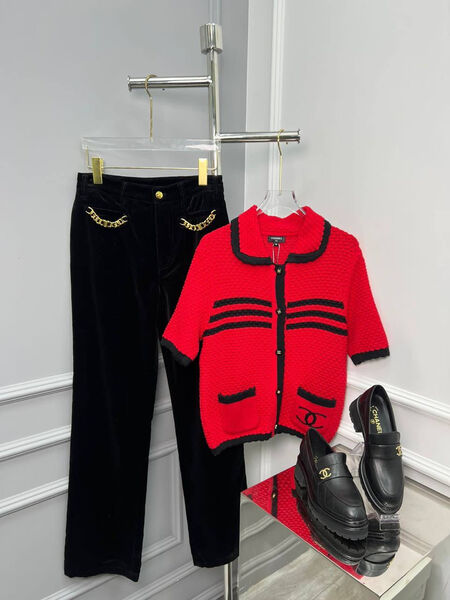 Жакет Chanel женский бордовый 137979-2