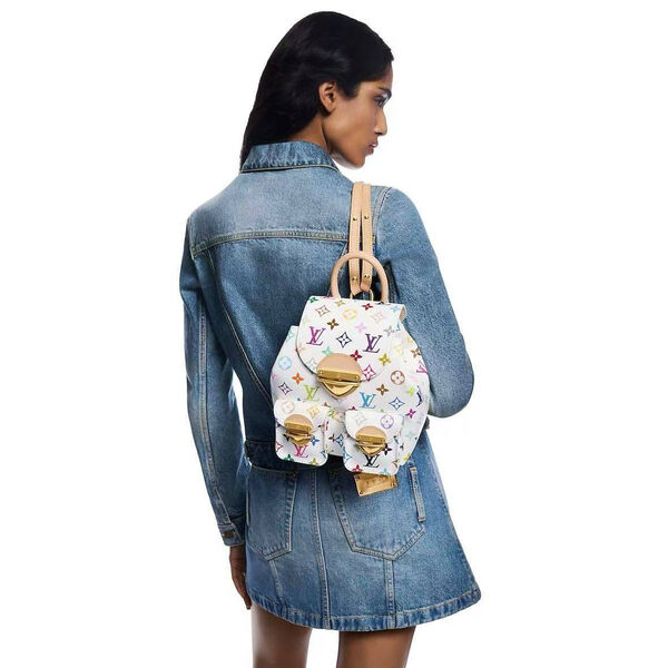 Рюкзак Louis Vuitton женский кожа белый 179908-2