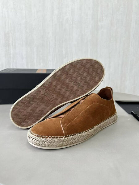 Мужские кеды Zegna мужской замша бежевый 185788-2